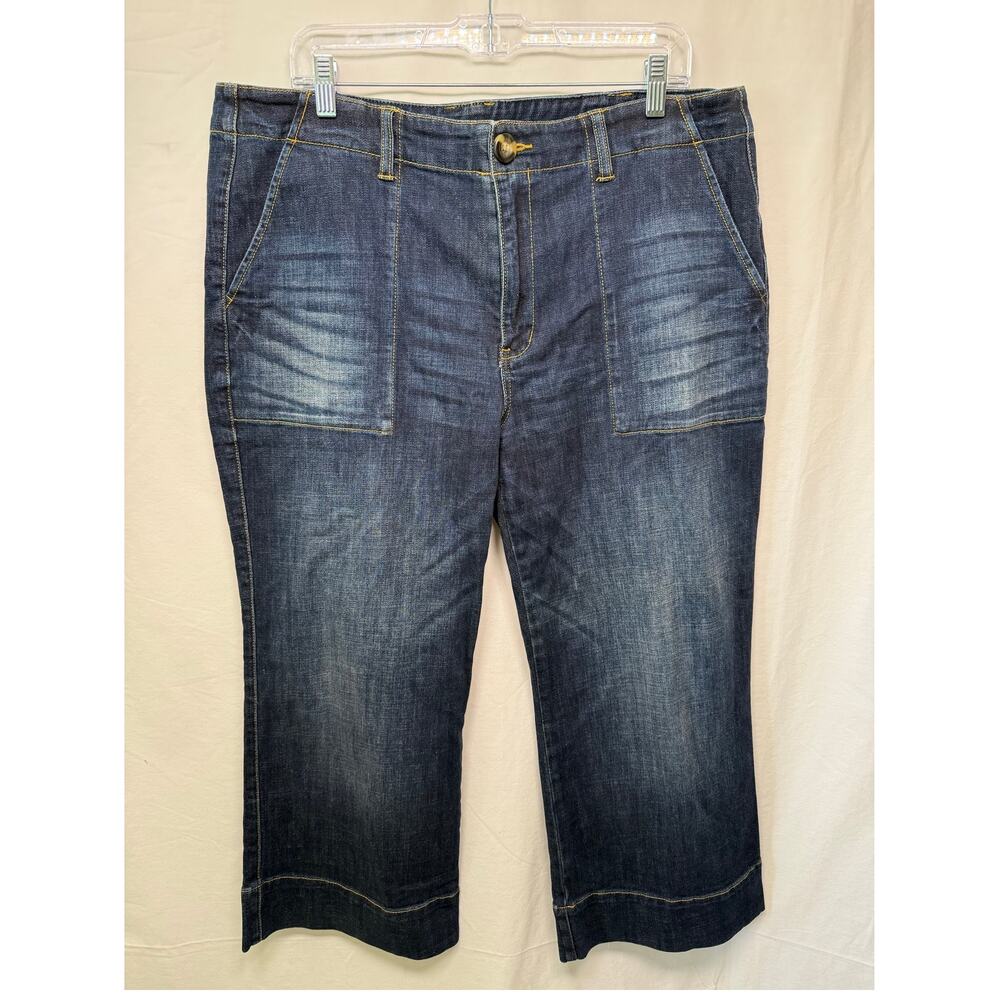 Cabi Lodi Cropped Jeans (Style #5881), Dark Wash, High Rise, Size 16